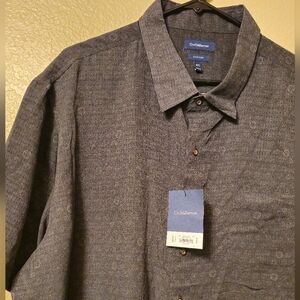 Croft & Barrow Charcoal Geometric Shirt XXL